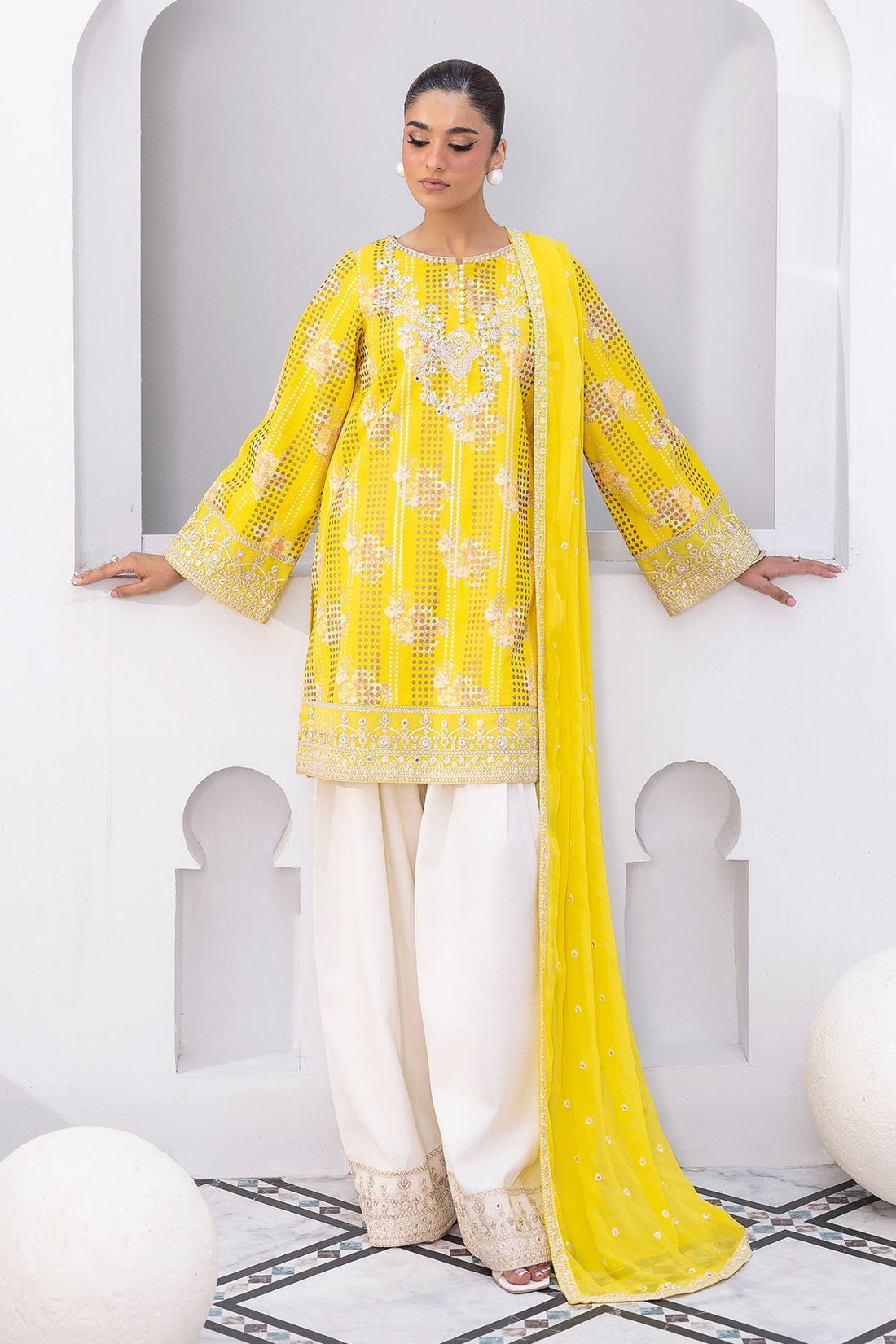 Charizma | Festive Pret | 3-PC Embroidered Raw-Silk CMA-6-410 by Charizma – Pakistani designer wear