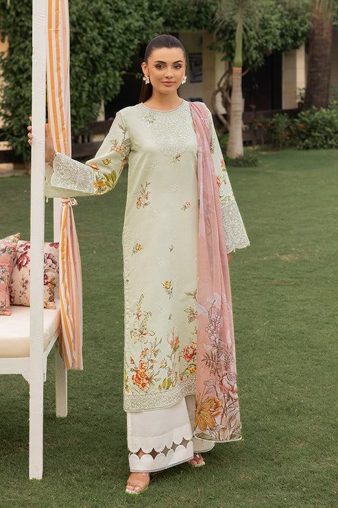 Saad Shaikh | Lawn 25 | Pista - Floral Mirage - Official Saad Shaikh stockist in UK - Sakeena London