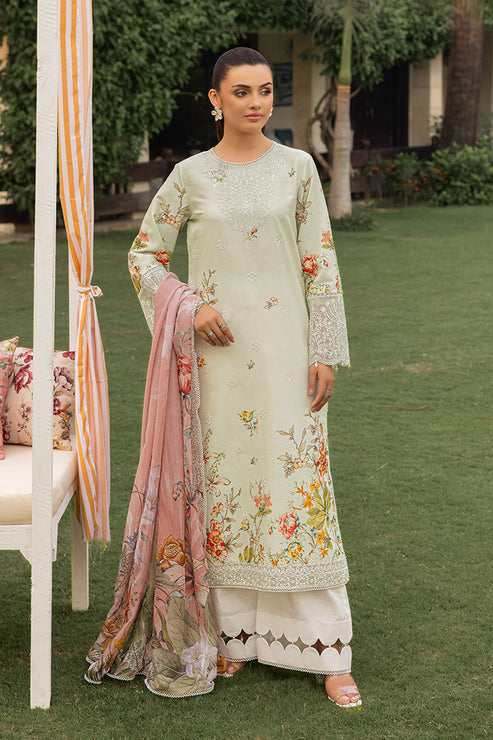 Saad Shaikh | Lawn 25 | Pista - Floral Mirage - Official Saad Shaikh stockist in UK - Sakeena London