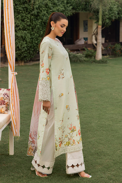 Saad Shaikh | Lawn 25 | Pista - Floral Mirage - Official Saad Shaikh stockist in UK - Sakeena London