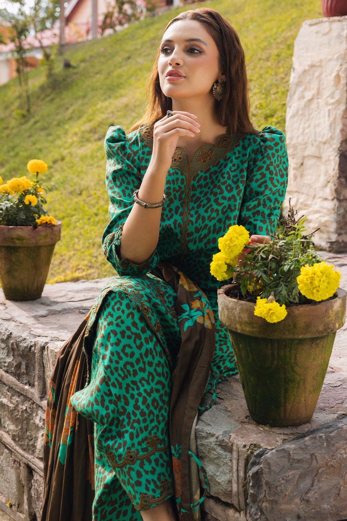 Charizma | Aniiq Embroidered Collection | STAPLE SHAWL ANW4-05 - Official Charizma stockist in UK - Sakeena London