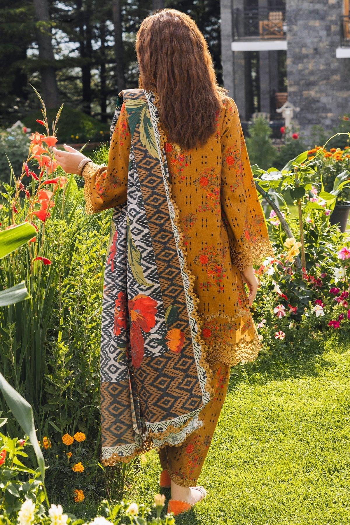 Charizma | Aniiq Embroidered Collection | STAPLE SHAWL ANW4-02 - Official Charizma stockist in UK - Sakeena London