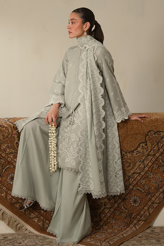 Cross Stitch | Chikankari Lawn 24 | SEA MIST - Official Cross Stitch stockist in UK - Sakeena London