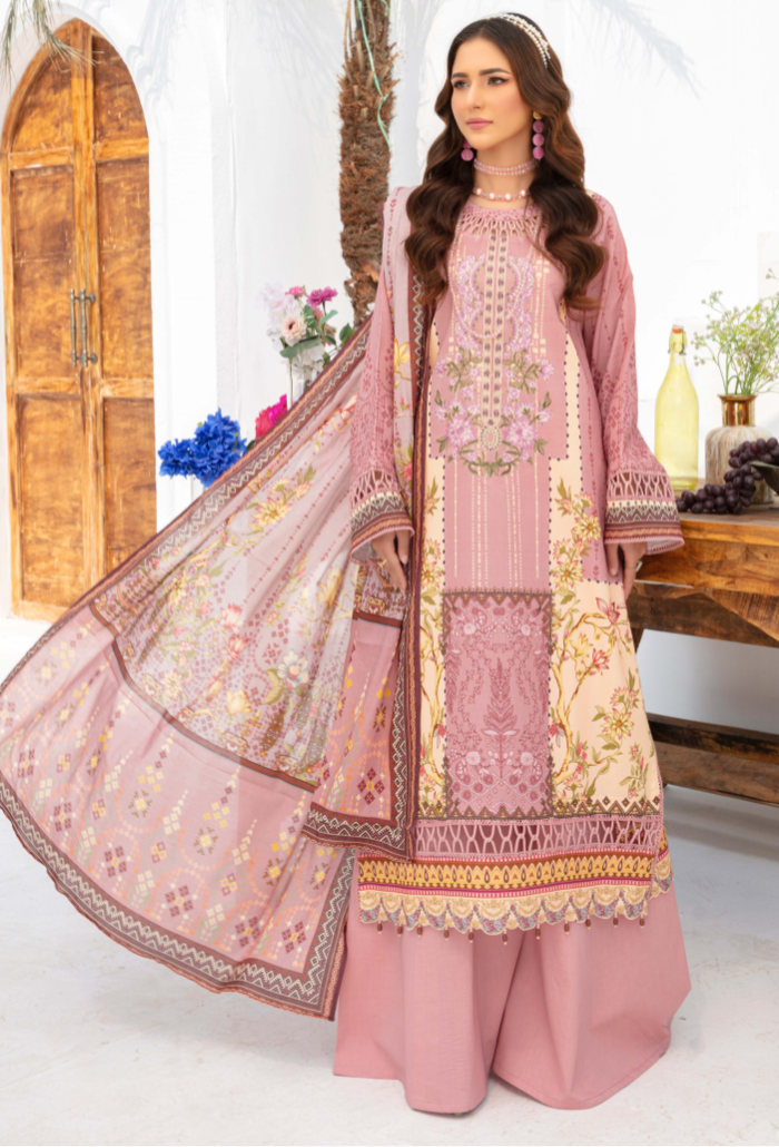 Humdum | Saira Bano Lawn 24 | D01 - Official HumDum stockist in UK - Sakeena London
