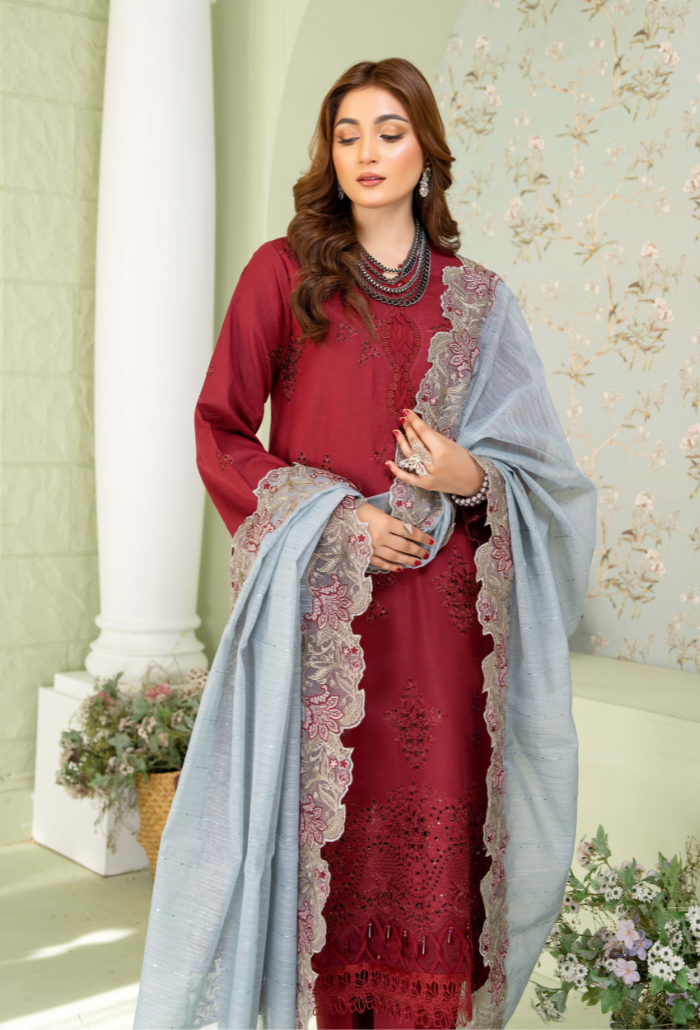 Humdum | Baad e Baharan Lawn | Baad e Baharan - D08 - Official HumDum stockist in UK - Sakeena London