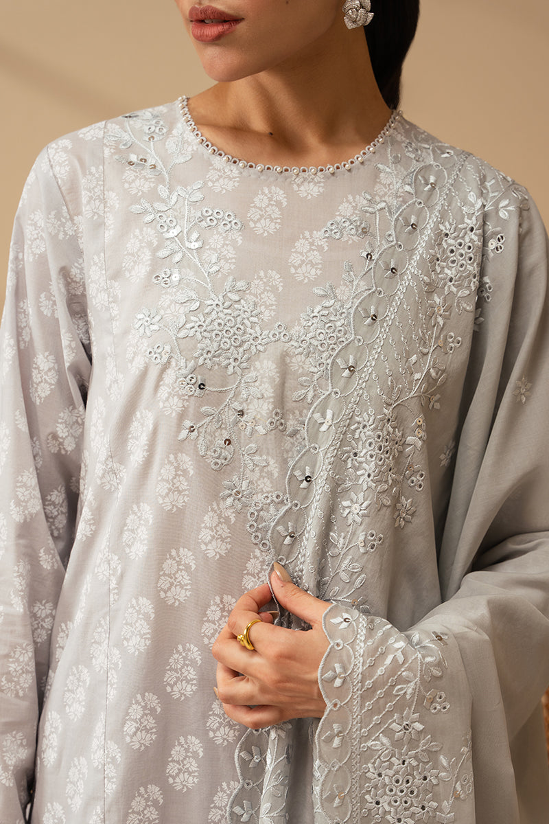 Cross Stitch | Mahiri Embroidered Lawn 24 | PEARL BLUE - Official Cross Stitch stockist in UK - Sakeena London