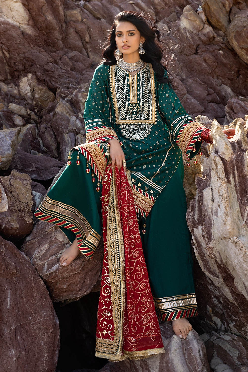Gul Ahmed | Chunri Lawn 25 | BM-52024 - Official Gul Ahmed stockist in UK - Sakeena London
