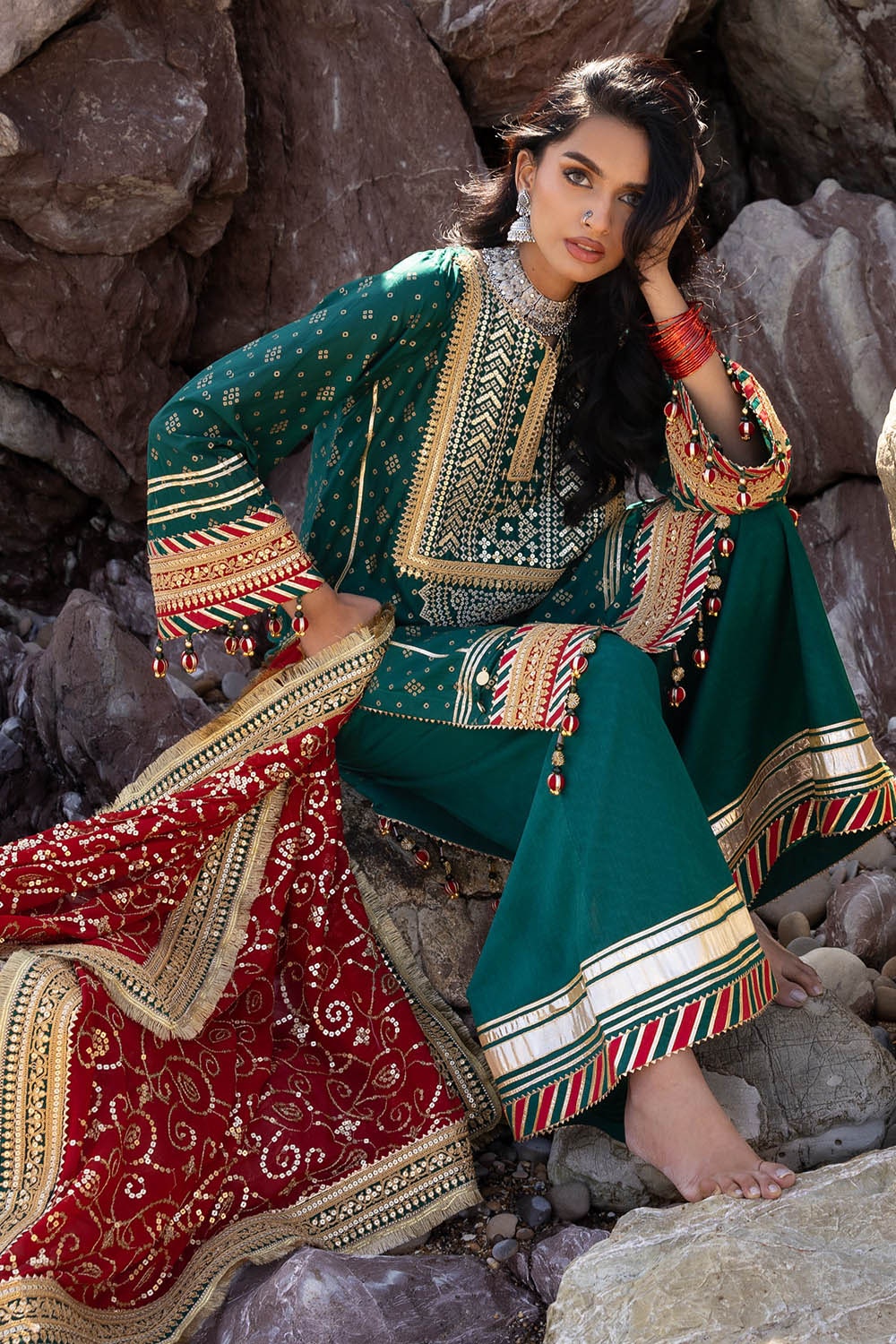 Gul Ahmed | Chunri Lawn 25 | BM-52024 - Official Gul Ahmed stockist in UK - Sakeena London