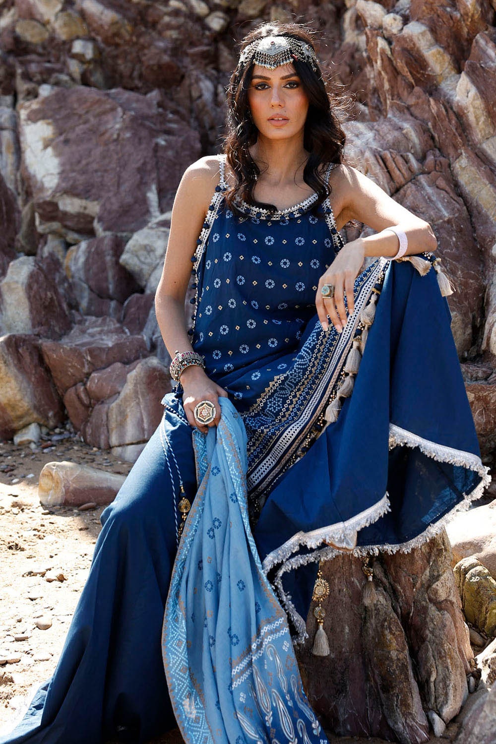 Gul Ahmed | Chunri Lawn 25 | CL-52444 - Official Gul Ahmed stockist in UK - Sakeena London