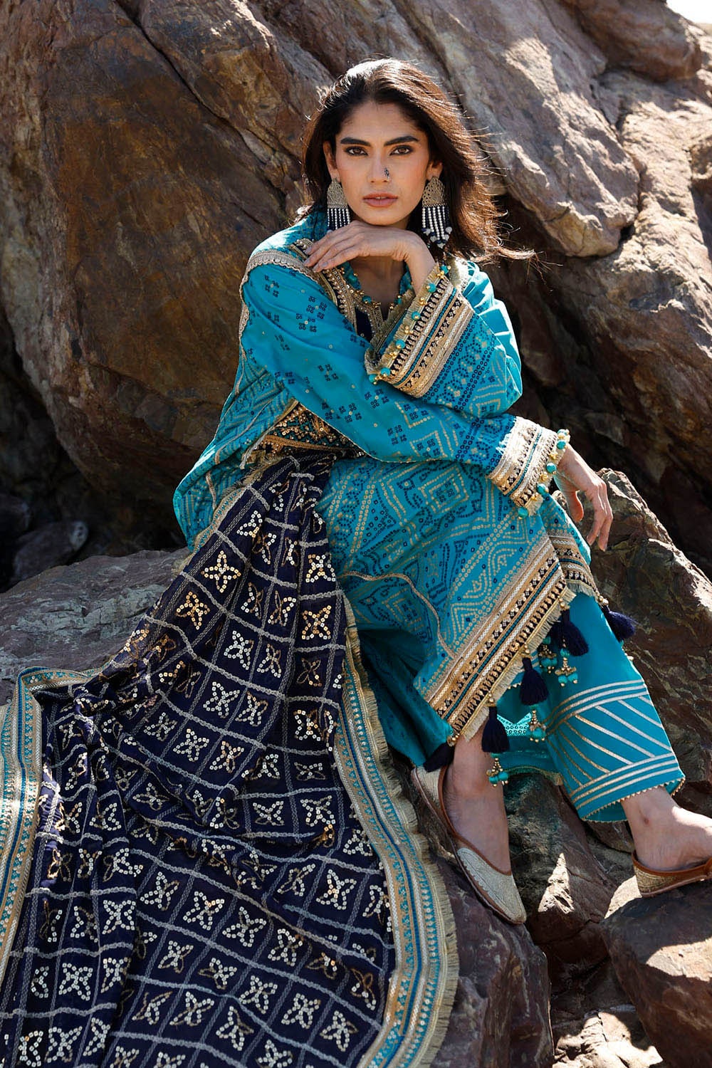 Gul Ahmed | Chunri Lawn 25 | BM-52021 - Official Gul Ahmed stockist in UK - Sakeena London