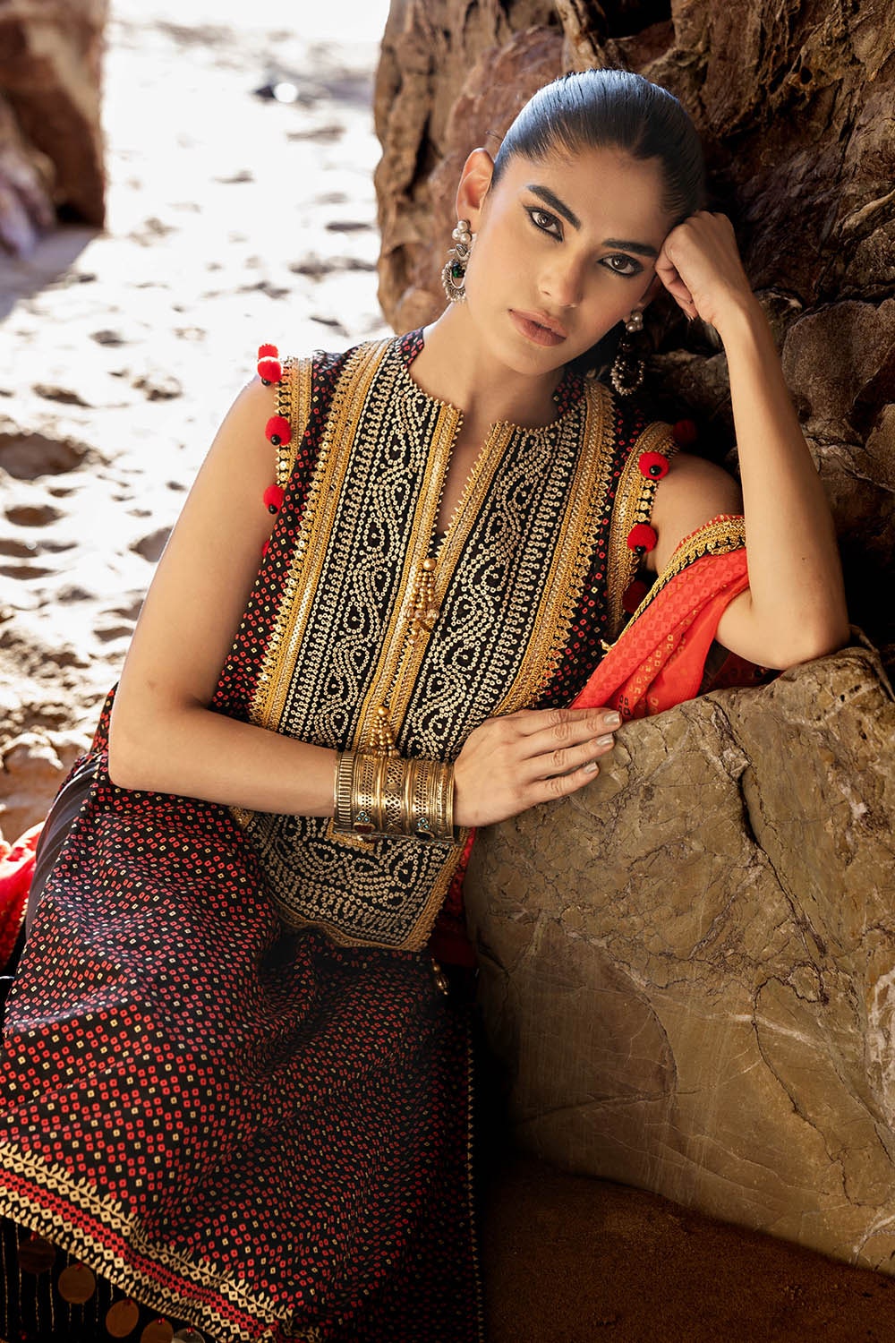 Gul Ahmed | Chunri Lawn 25 | BM-52017 - Official Gul Ahmed stockist in UK - Sakeena London