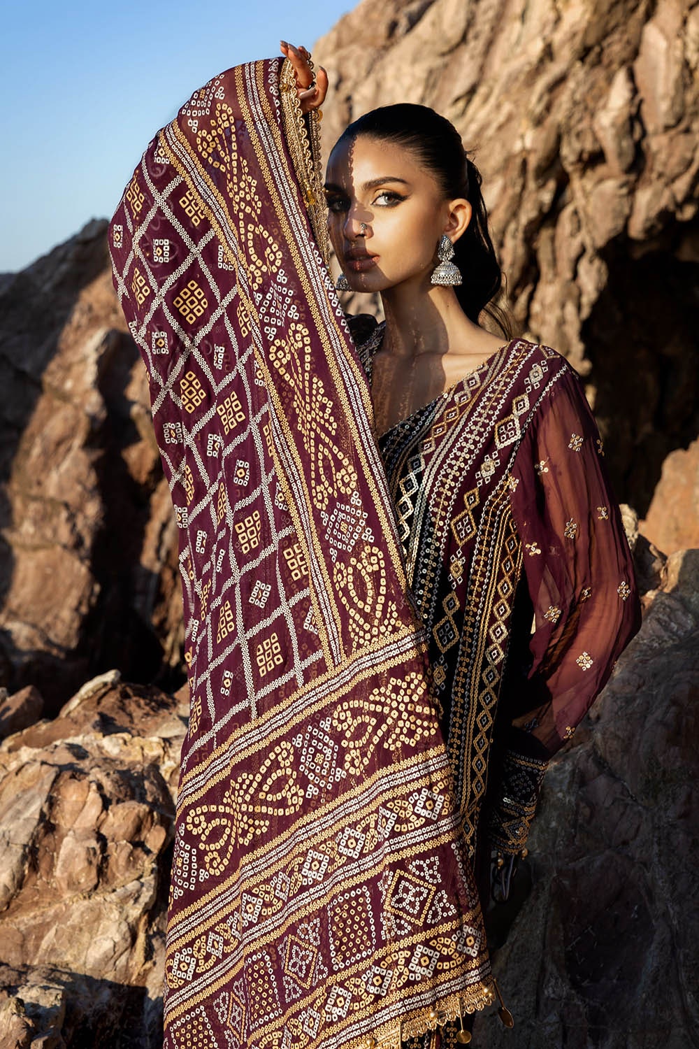 Gul Ahmed | Chunri Lawn 25 | BM-52023 - Official Gul Ahmed stockist in UK - Sakeena London