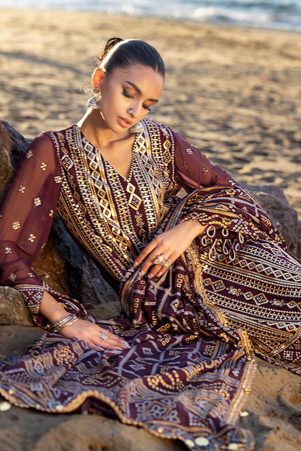Gul Ahmed | Chunri Lawn 25 | BM-52023 - Official Gul Ahmed stockist in UK - Sakeena London