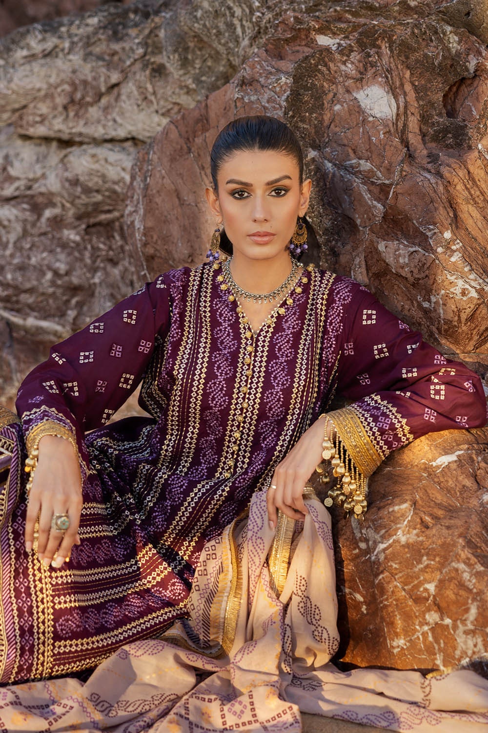 Gul Ahmed | Chunri Lawn 25 | CL-52413 - Official Gul Ahmed stockist in UK - Sakeena London