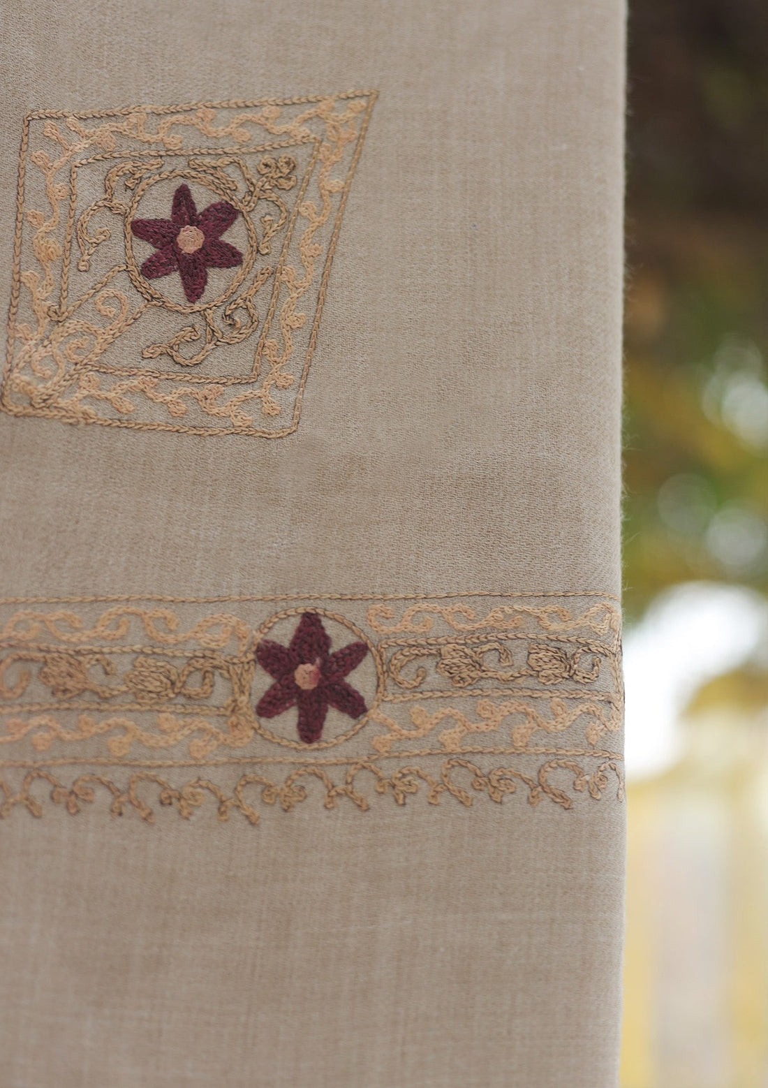 Wool Ari Work Shawl D - 34 - S FAWN