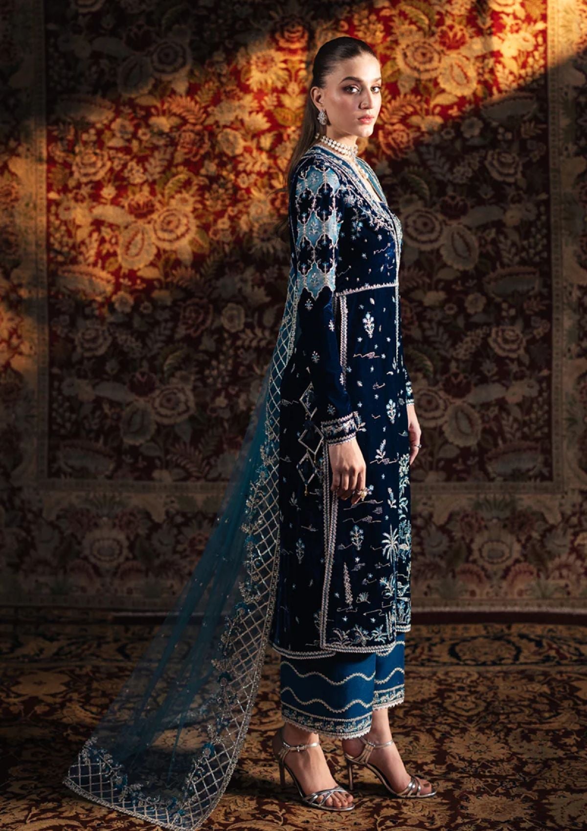 Winter Collection - Qalamkar - Velvet Edit - QV24#07 - LIYANA