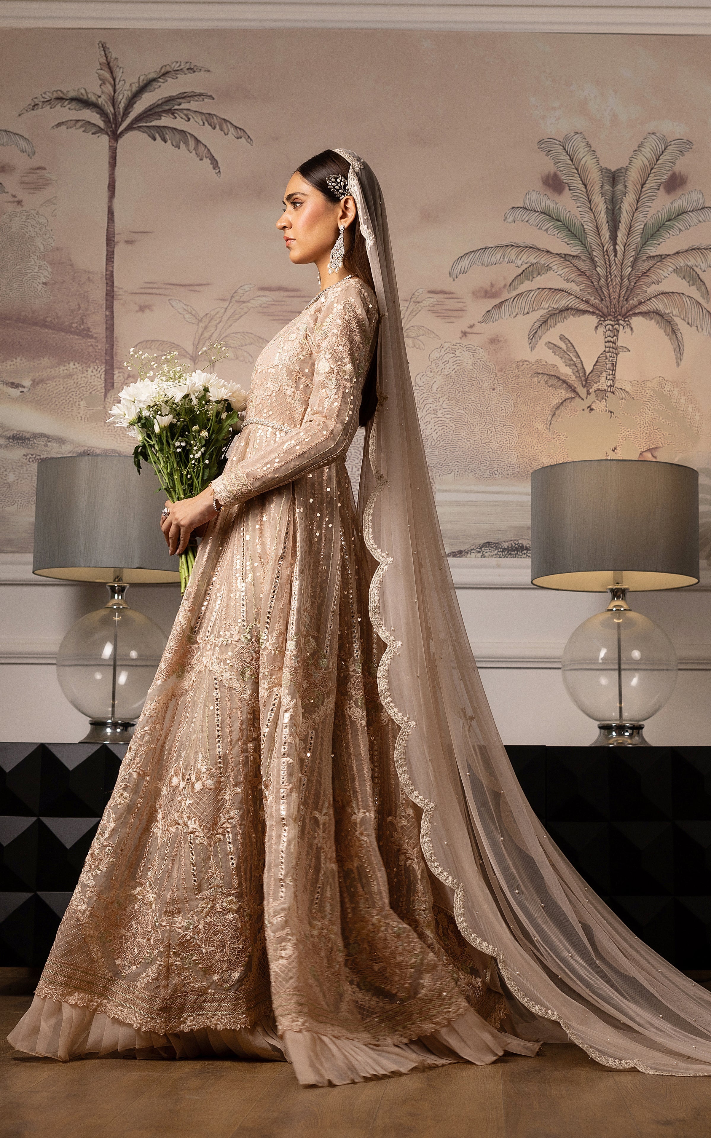 Threads and Motifs | Formal Dresses 25 | Embroidered Net Maxi - Official Threads and Motifs stockist in UK - Sakeena London