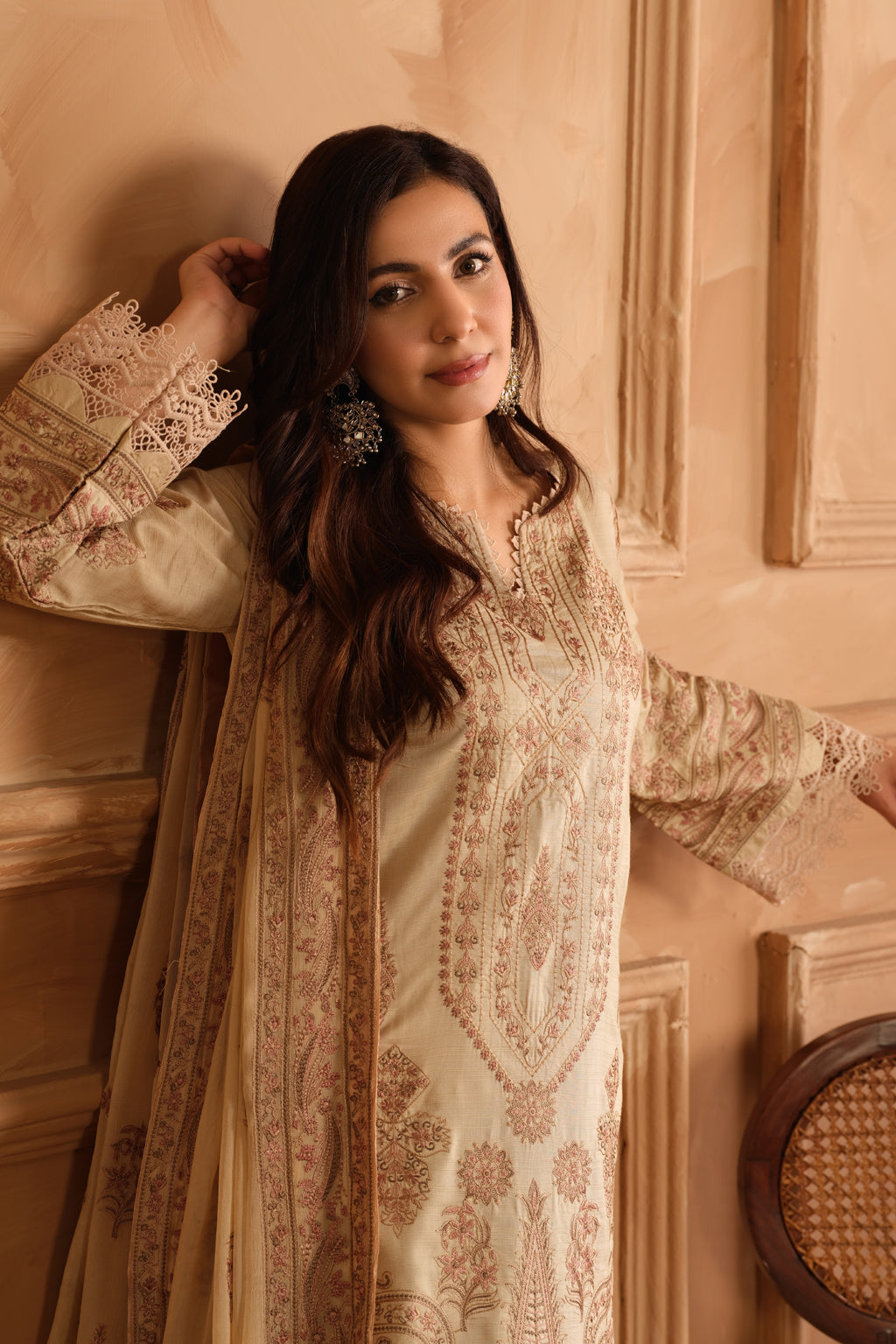 Johra | Shah Jahan Embroidered Viscose | JH-269-SJ - Official Johra stockist in UK - Sakeena London