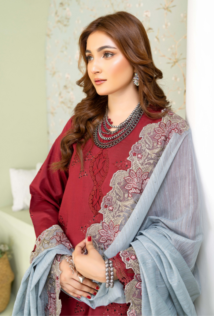 Humdum | Baad e Baharan Lawn | Baad e Baharan - D08 - Official HumDum stockist in UK - Sakeena London