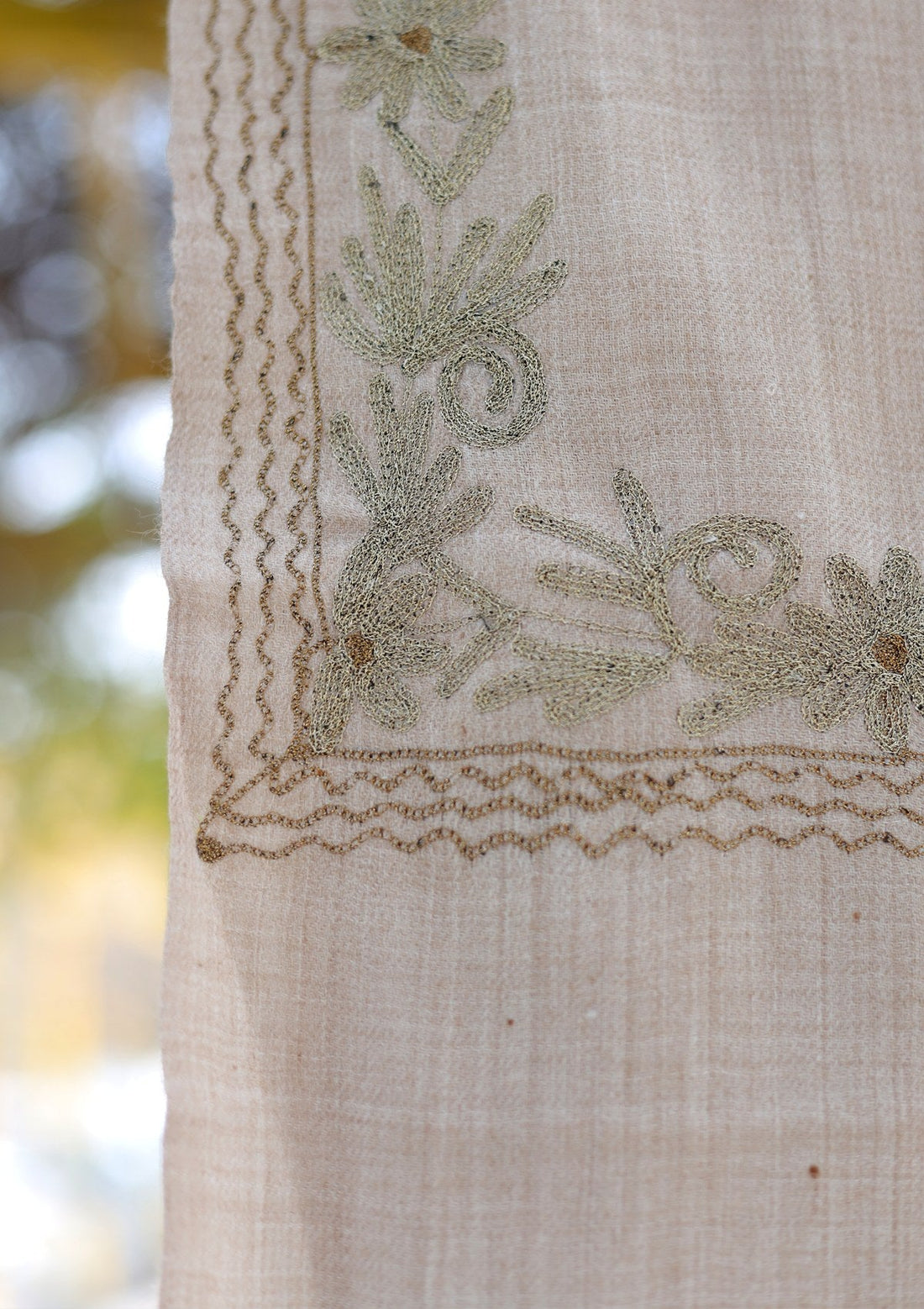 Wool Ari Work Shawl D - 26 - S FAWN
