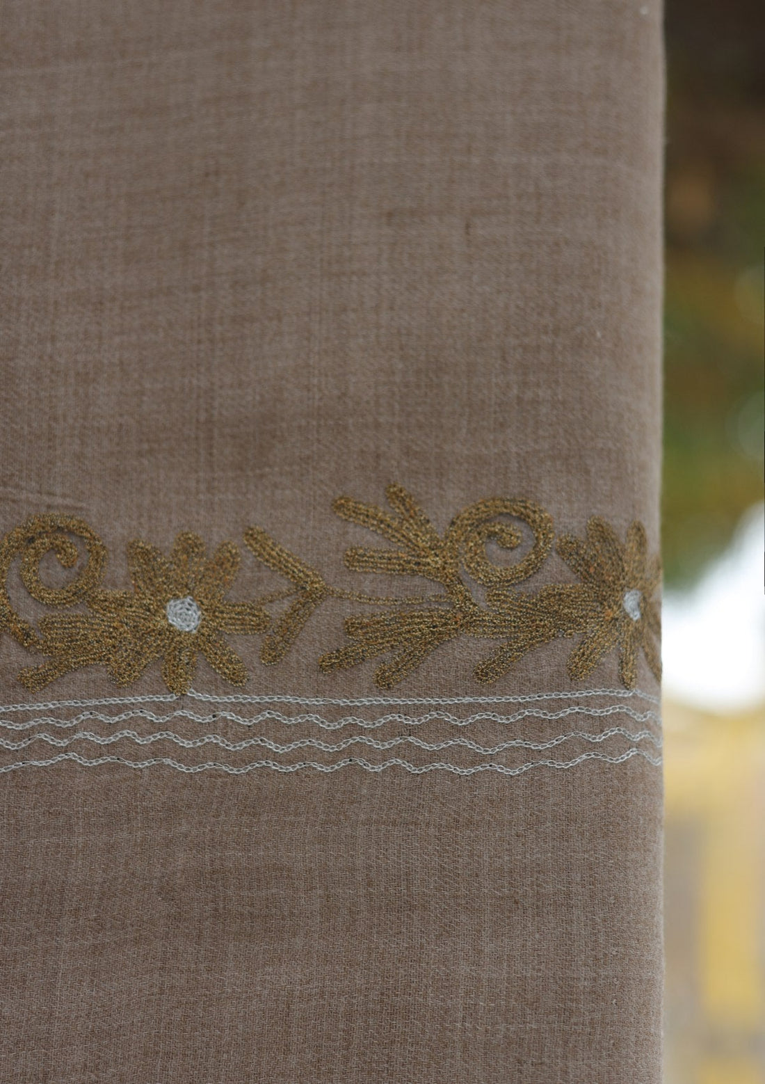 Wool Ari Work Shawl D - 26S - Brown