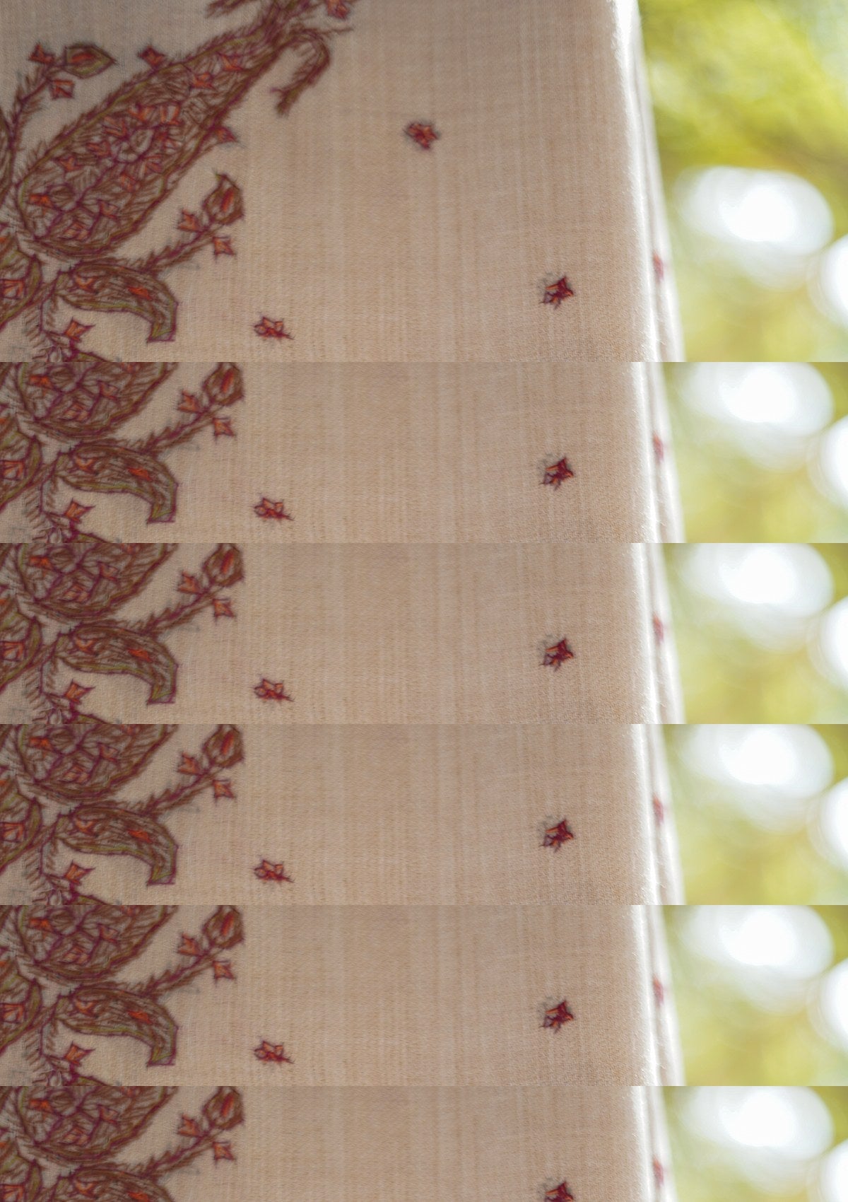 Wool Needle Work Shawl D - 33 - S Fawn