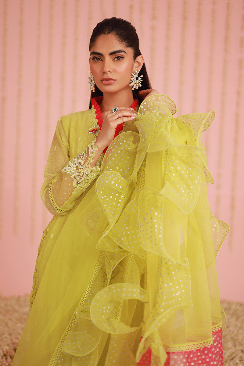 Chic Ophicial | Ruffles Collection | Pear Green Kalidar - Official Chic Ophicial stockist in UK - Sakeena London