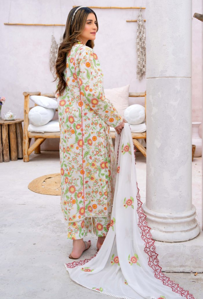 Humdum | Gardenia Lawn 24 | PLG 3 - D02 - Official HumDum stockist in UK - Sakeena London