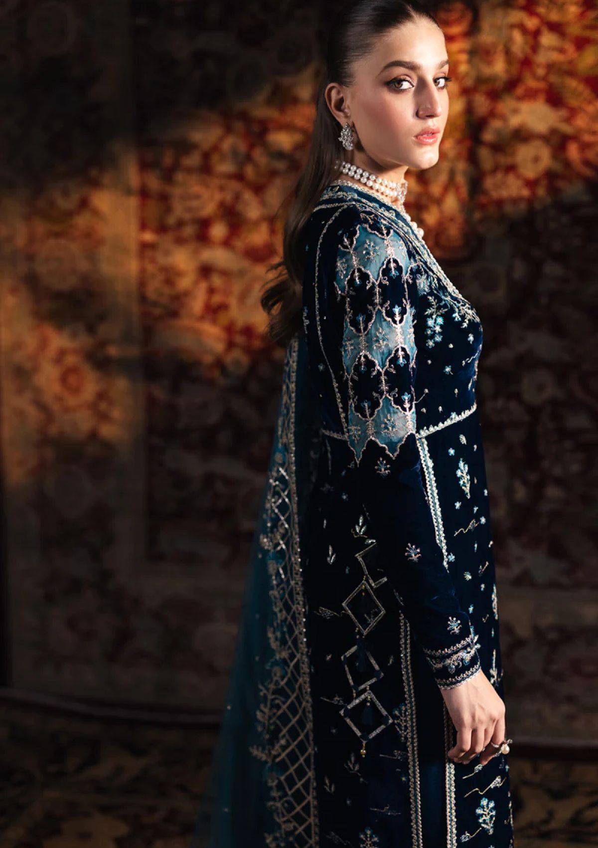 Winter Collection - Qalamkar - Velvet Edit - QV24#07 - LIYANA