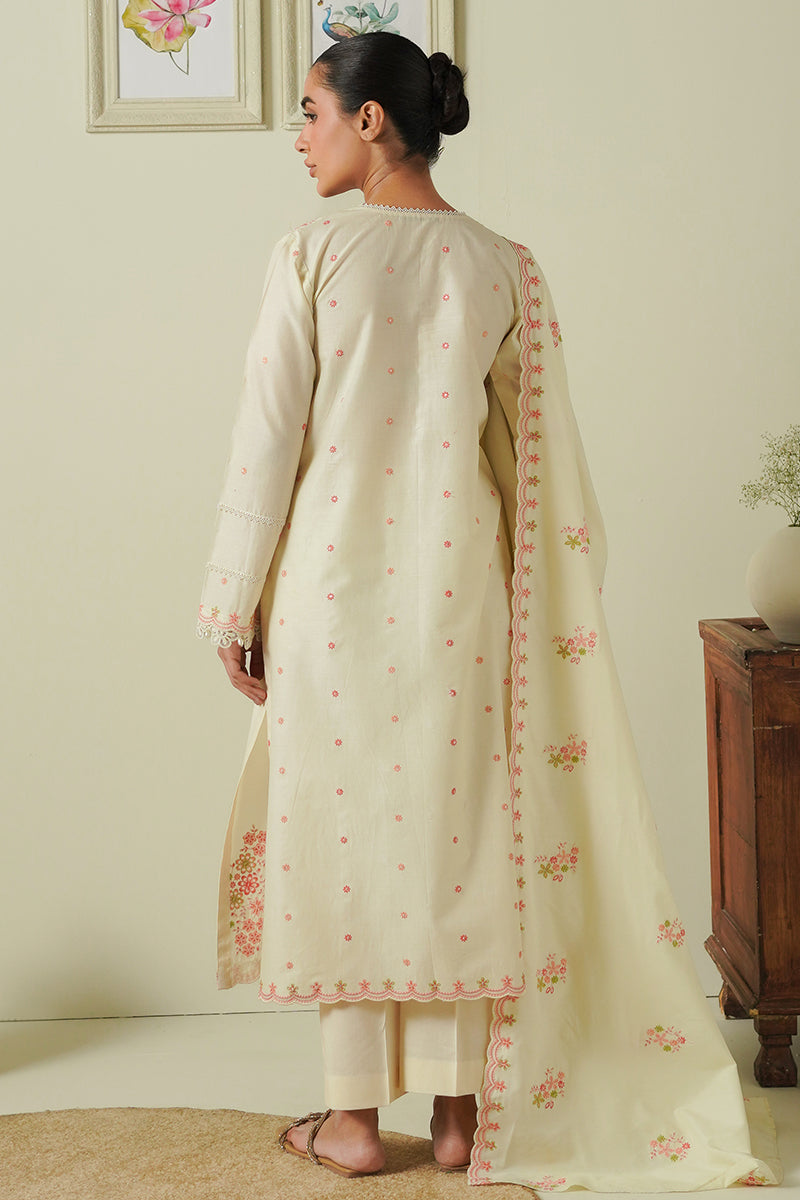 Cross Stitch | Mahiri Embroidered Lawn 24 | IVORY BLOSSOM - Official Cross Stitch stockist in UK - Sakeena London