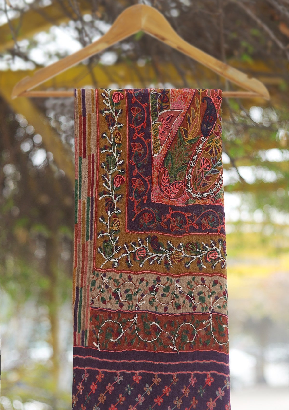 Wool Ari Work Shawl D - 42 - MULTI