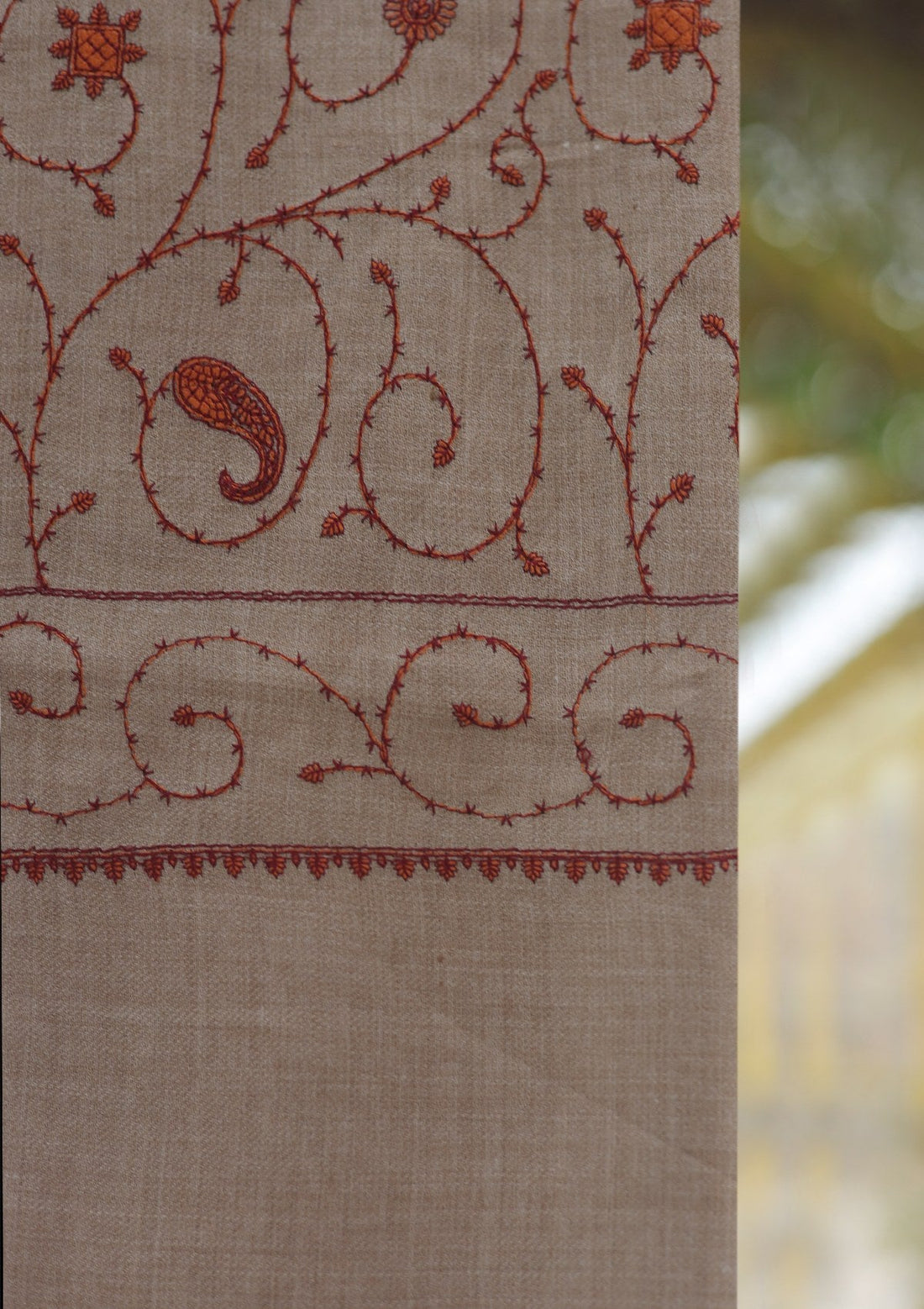 Wool Emboridered Shawl D - 02 - D SKIN
