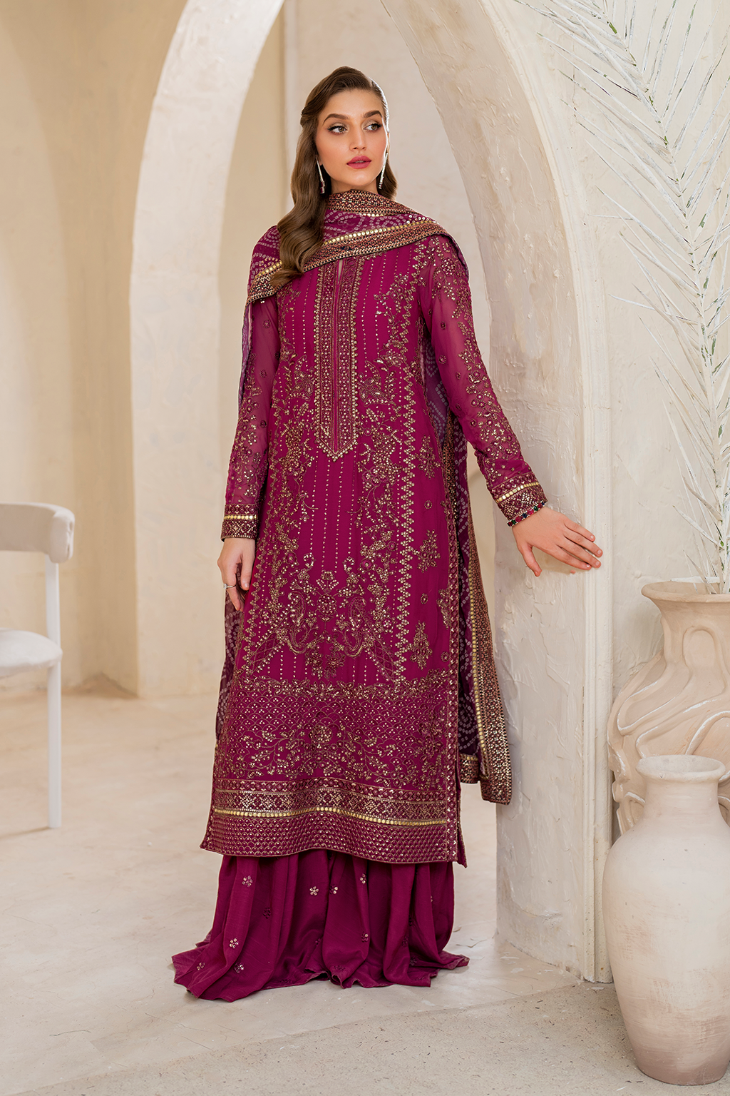 Iznik | Chinnon Chiffon | CC-45 Embroidered Chiffon - Official Iznik stockist in UK - Sakeena London