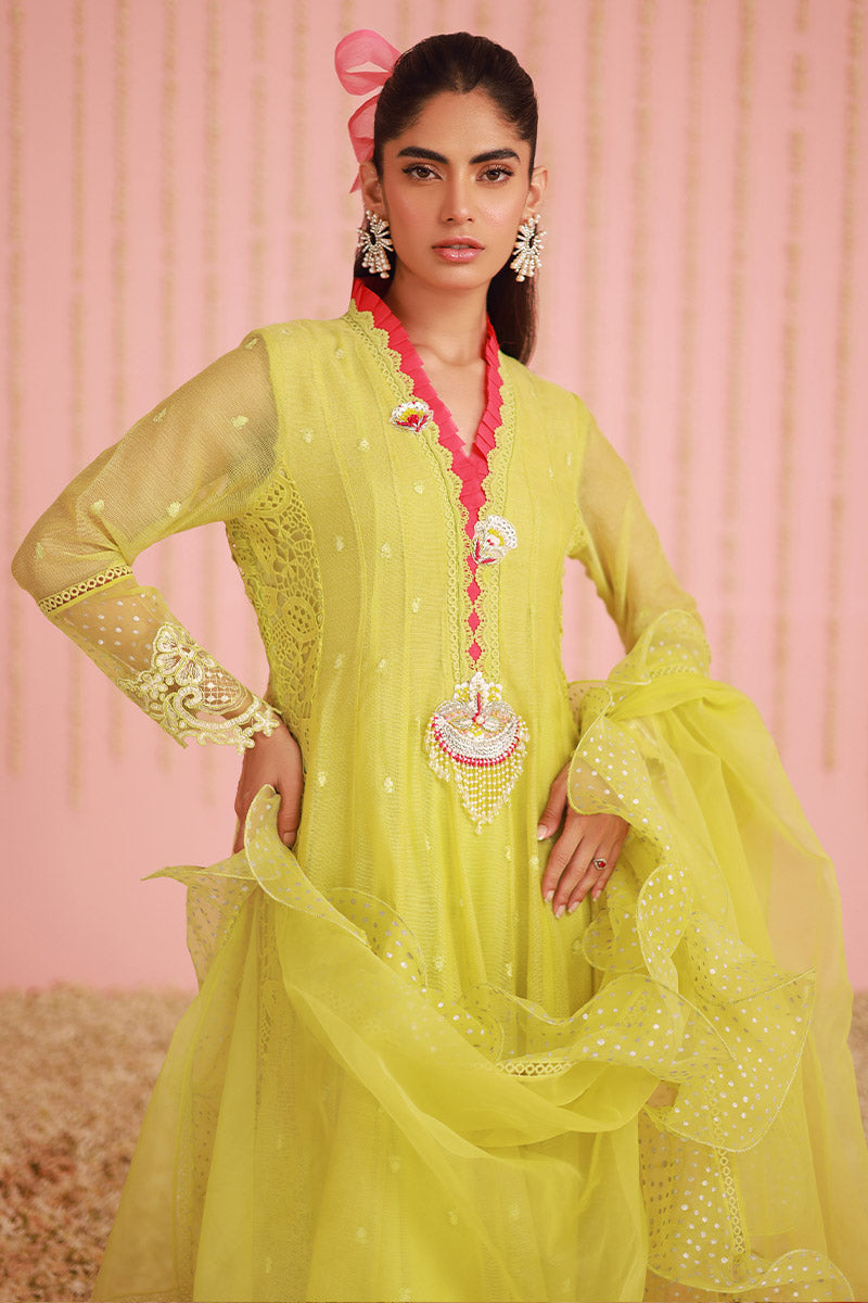 Chic Ophicial | Ruffles Collection | Pear Green Kalidar - Official Chic Ophicial stockist in UK - Sakeena London