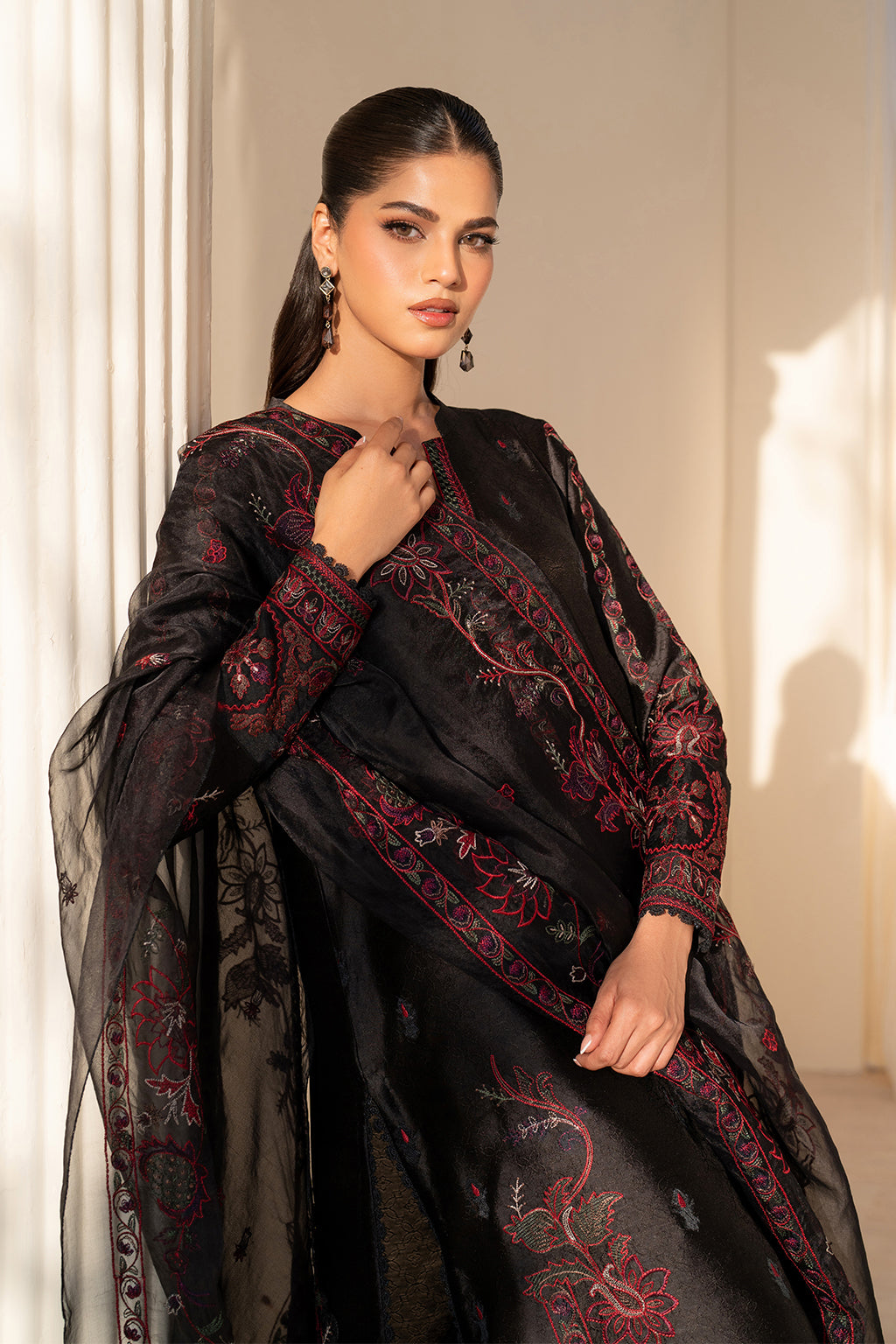 Iznik | Festive Formal | UE-434 Embroidered Pure silk - Official Iznik stockist in UK - Sakeena London