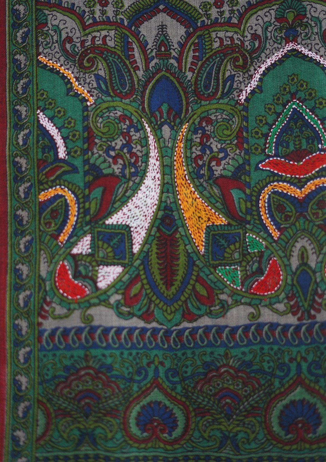 Wool Needle Work Shawl D - 47J - MOUSE
