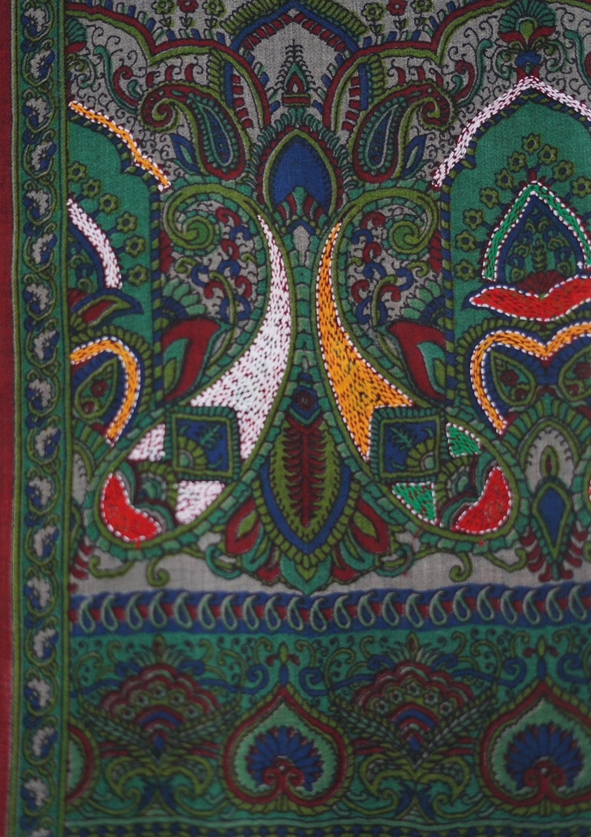 Wool Needle Work Shawl D - 47J - MOUSE