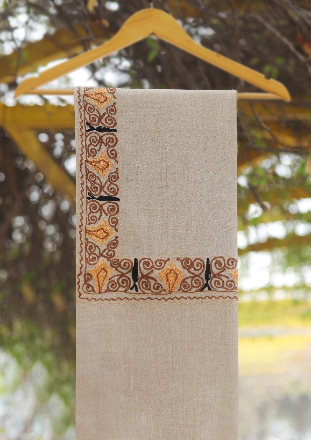 Wool Ari Work Shawl D - 28 - D SKIN