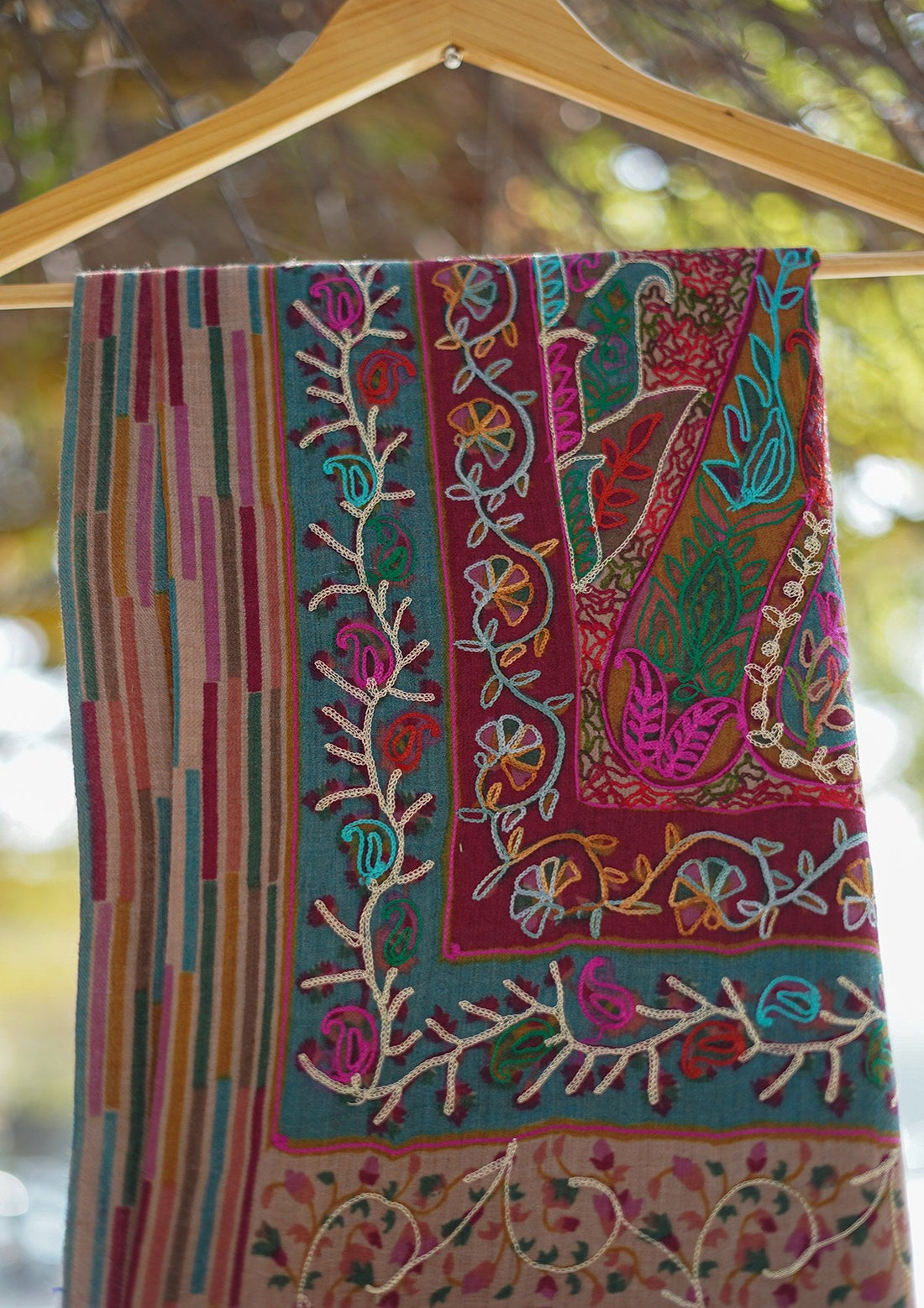 Digital Printed Wool Shawl D - 04 - Multi