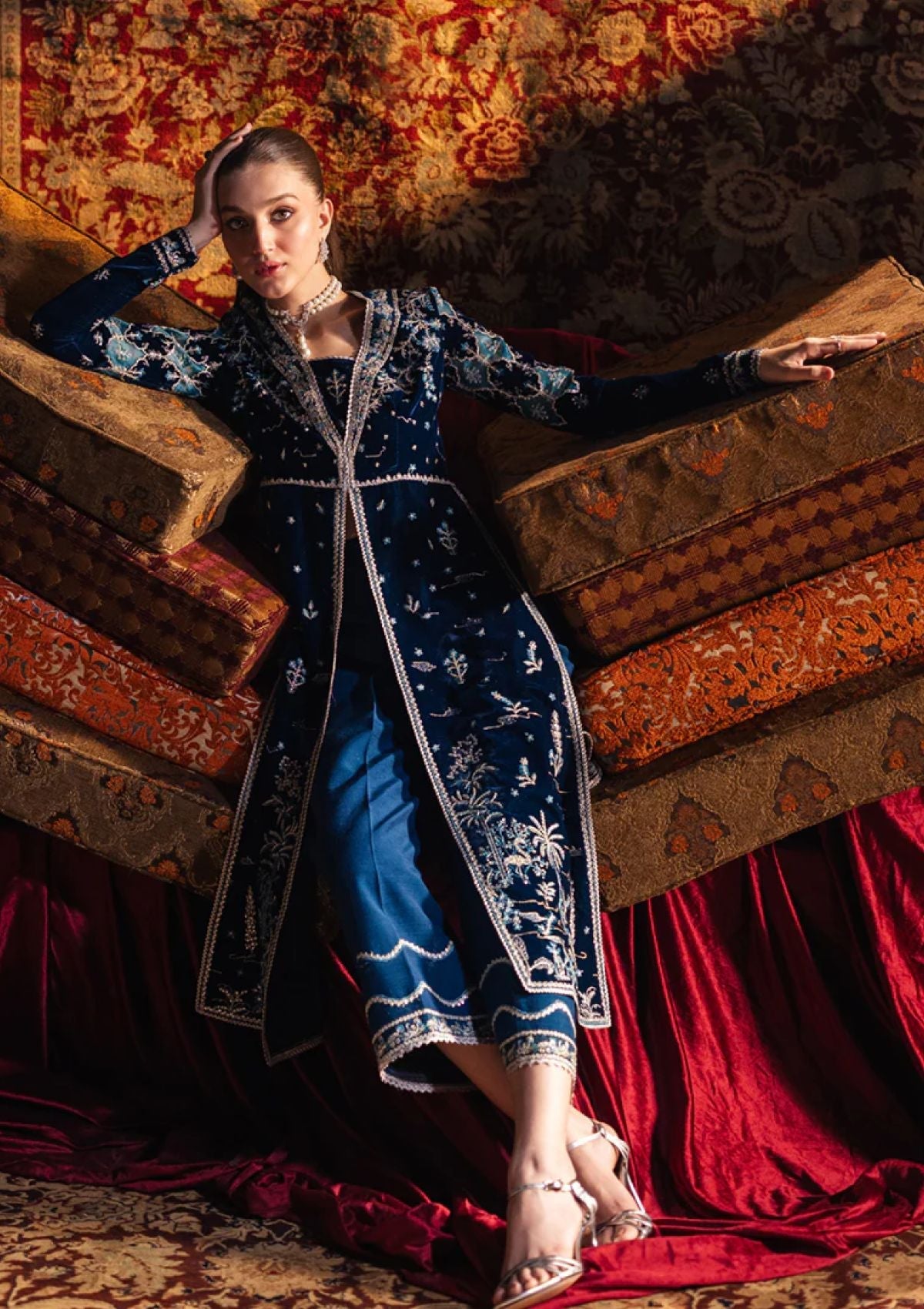Winter Collection - Qalamkar - Velvet Edit - QV24#07 - LIYANA