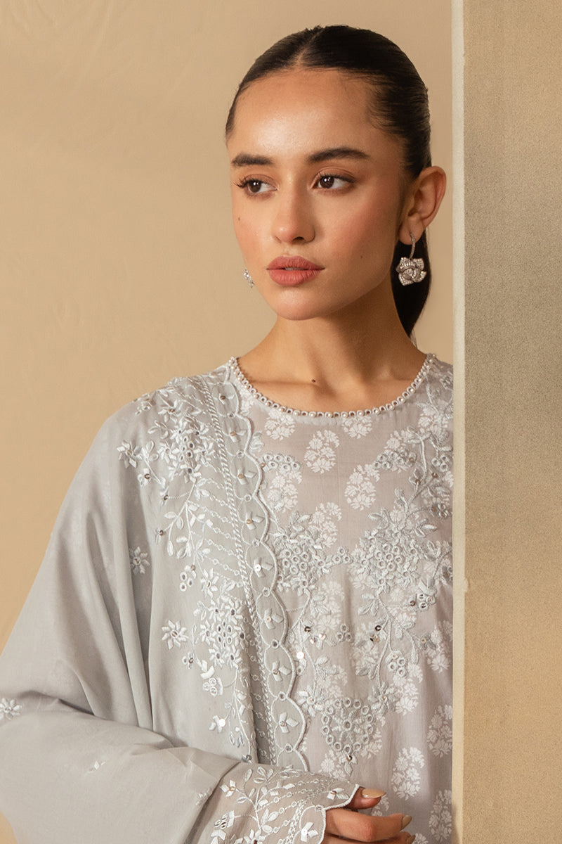 Cross Stitch | Mahiri Embroidered Lawn 24 | PEARL BLUE - Official Cross Stitch stockist in UK - Sakeena London