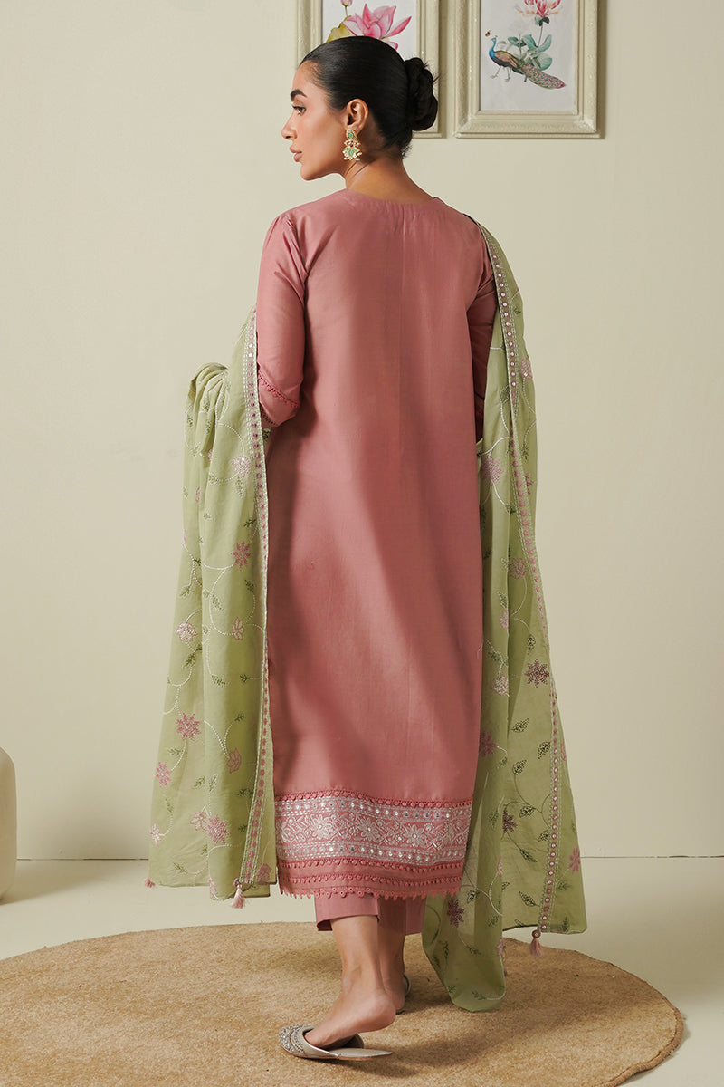 Cross Stitch | Mahiri Embroidered Lawn 24 | SOFT SAGE - Official Cross Stitch stockist in UK - Sakeena London