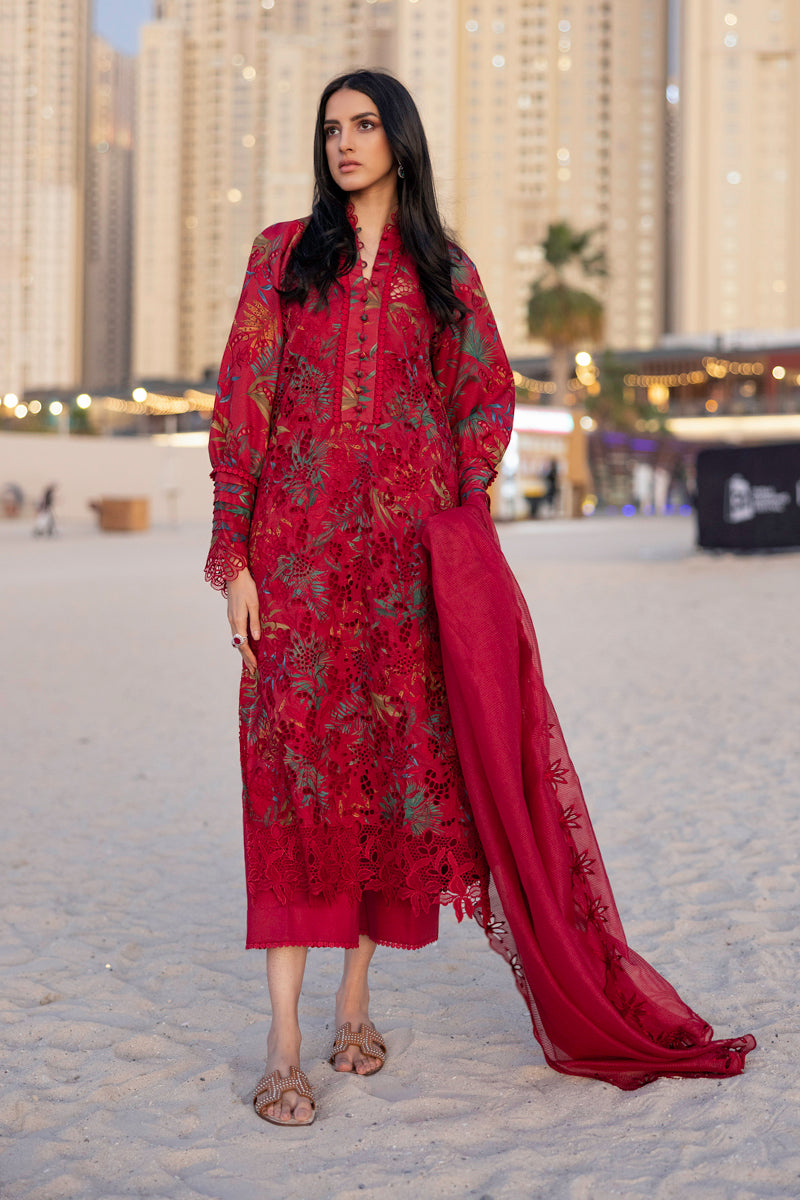 Rangrasiya | Carnation Summer Edit 25 | Scarlet - Official Rangrasiya stockist in UK - Sakeena London