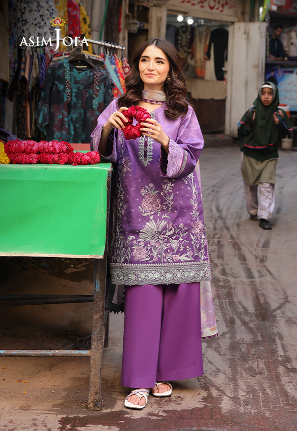 Asim Jofa | Summer Rhapsody | AJUBU-07 Embroidered Lawn - Official Asim Jofa stockist in UK - Sakeena London