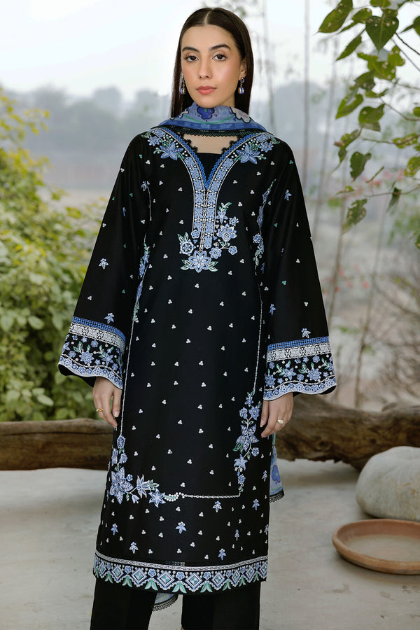 Farasha | Summer Weaves Embroidered Lawn | Ashen Light - Official Farasha stockist in UK - Sakeena London