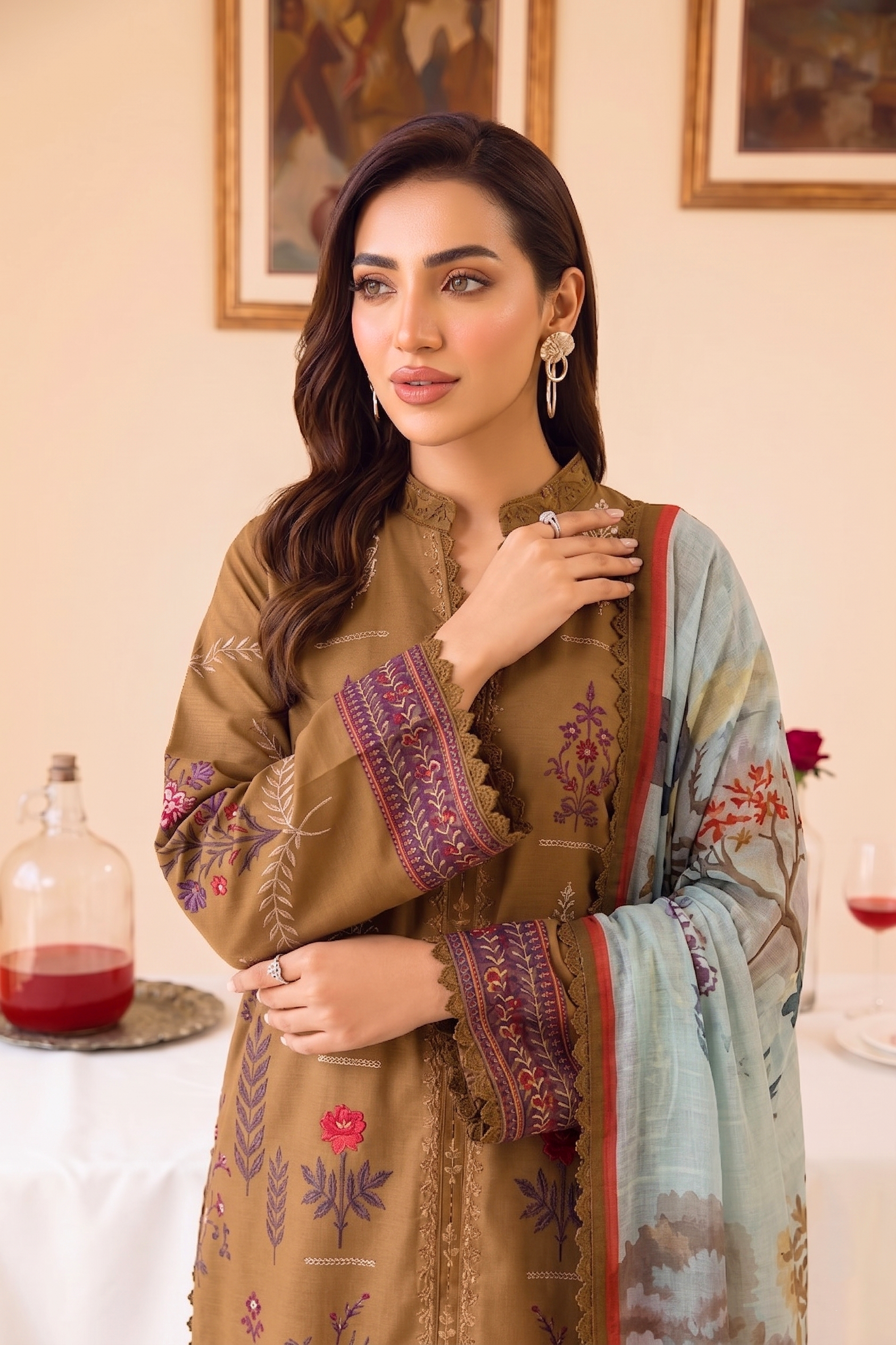 Faiza Faisal | FNF Printed Lawn | DUNE AURA