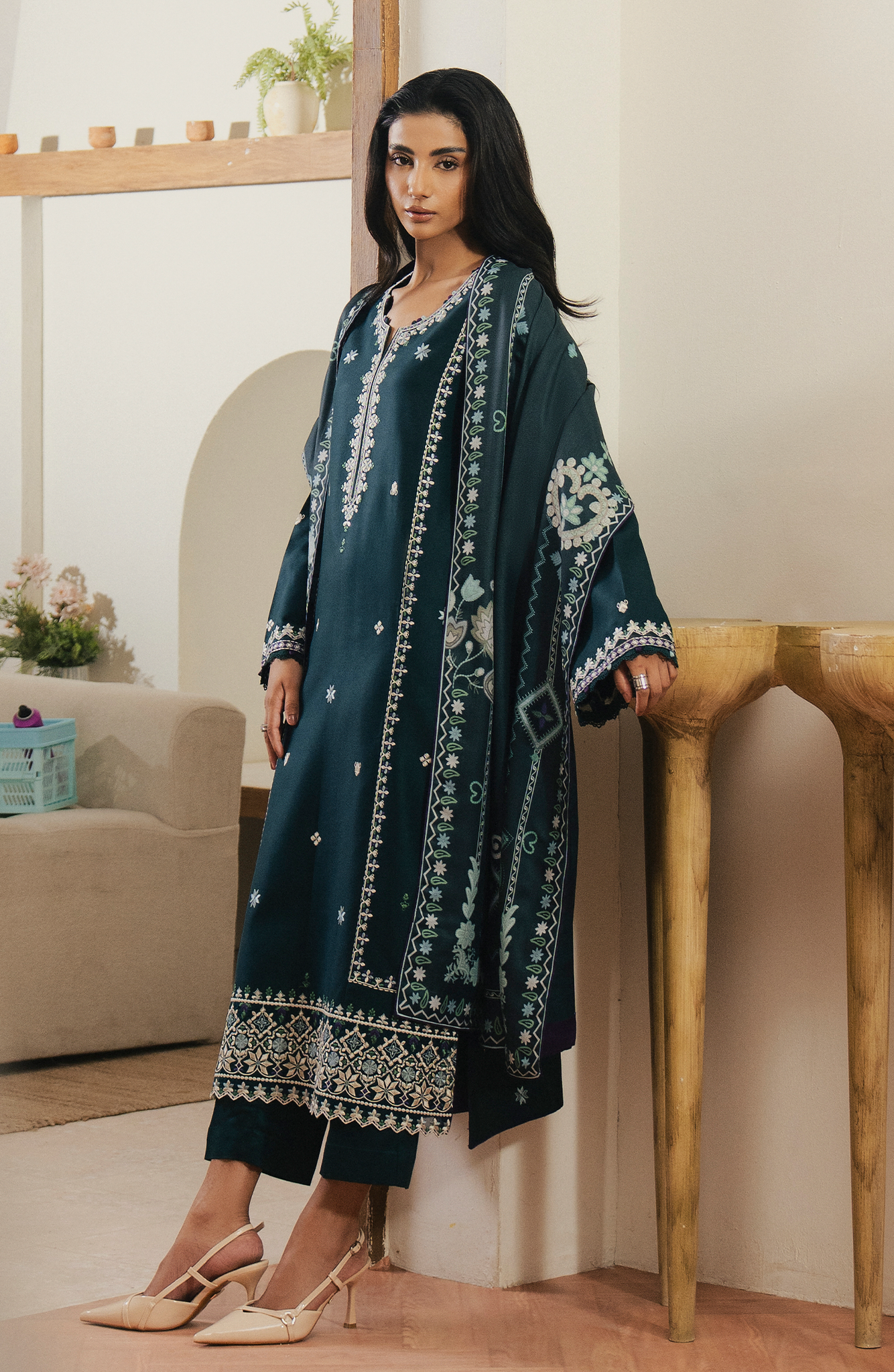Seran | Winter Embroidered 25 | Celvyn - Official Seran stockist in UK - Sakeena London