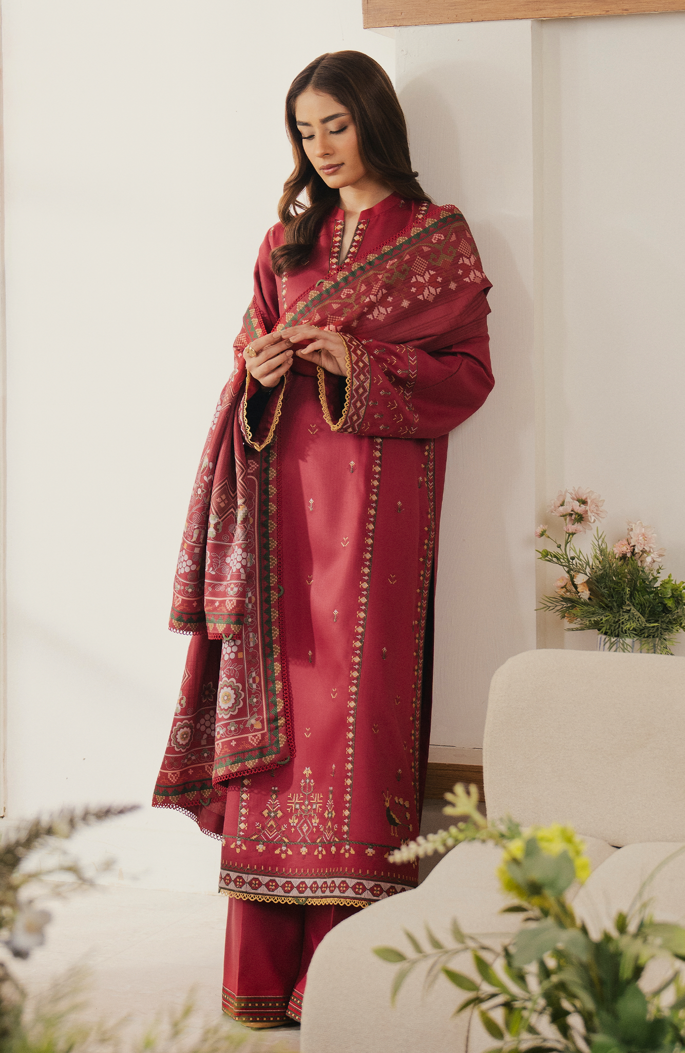 Seran | Winter Embroidered 25 | Cerisse - Official Seran stockist in UK - Sakeena London