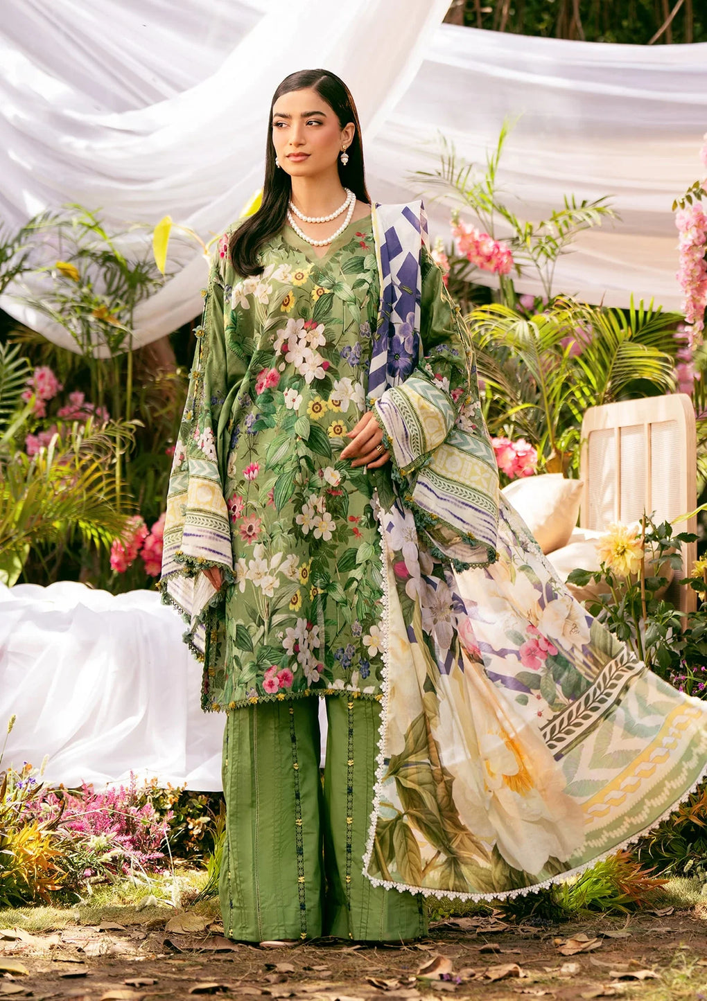 Elaf Premium | Prints 25 | EPS-1B GREEN EDEN - Official Elaf Premium stockist in UK - Sakeena London