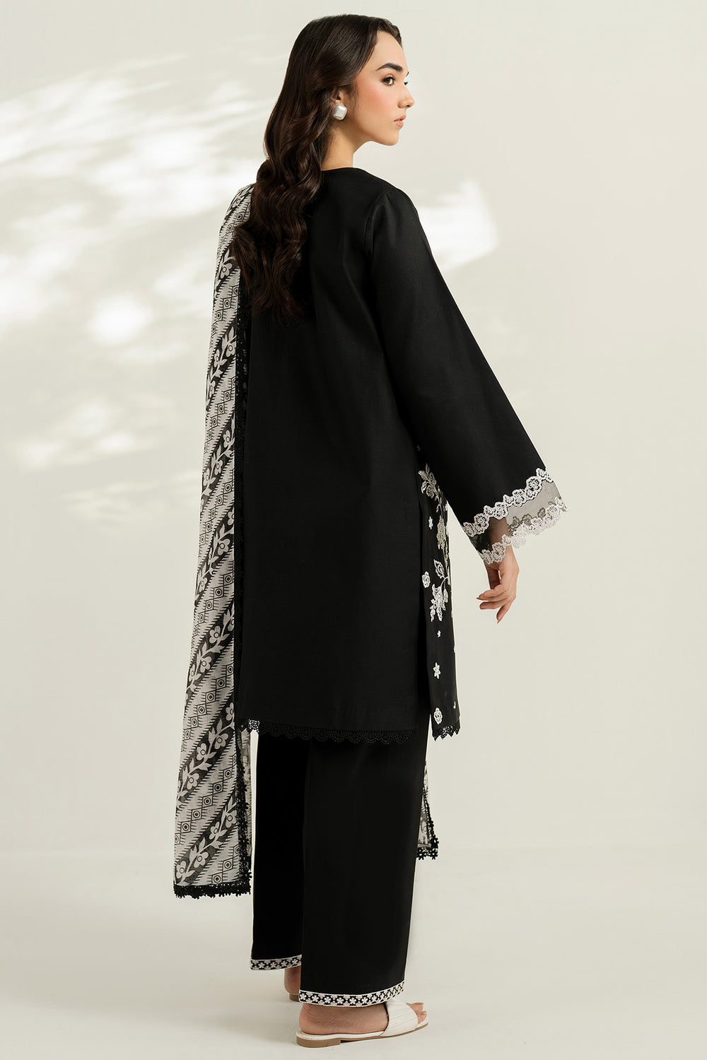 Farasha | Thread Lines Embroidered | Skylit Rouge - Official Farasha stockist in UK - Sakeena London